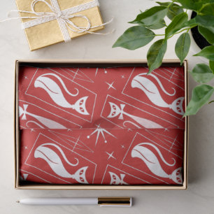 Atomic Star Cat MidCentury Modern Christmas MCM T Seidenpapier