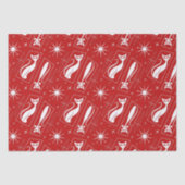 Atomic Star Cat MidCentury Modern Christmas MCM T Seidenpapier (Vorderseite)