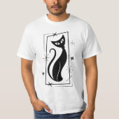 Atomic Star Cool Cat MidCentury Moderne MOD MCM T-Shirt (Vorderseite)