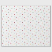 Atomic Starburst and Dots Pattern Midcentury Geschenkpapier (Flach)