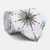 Atomic Starburst Retro Mid Century Modern Krawatte (Gerollt)
