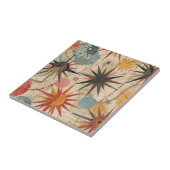 Atomic Starburst retro Mid Century Modern pastel Fliese (Seite)