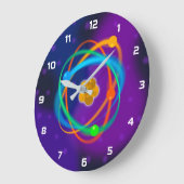 Atomic Structure Spots Science Große Wanduhr (Winkel)