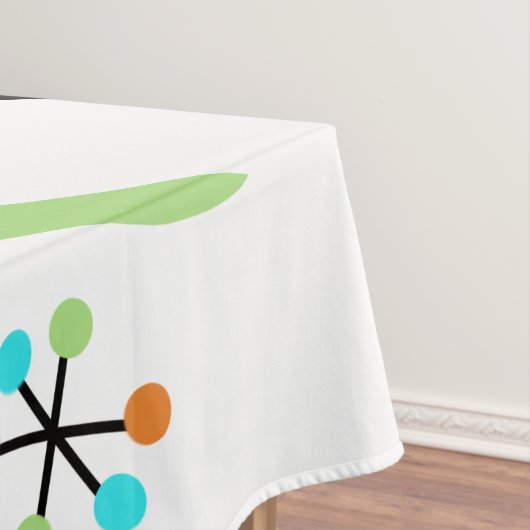 Atomic Tablecloth Mitte des Jahrhunderts Tischdecke (Beispiel)