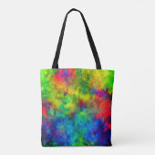 [Atomic Tie-Dye] Peace Symbol Custom Text Tote Bag Tasche (Rückseite)