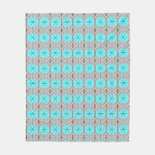 Atomic Türkis Punkte Fleece-Decke Fleecedecke
