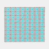 Atomic Türkis Punkte Fleece-Decke Fleecedecke (Vorderseite (Horizontal))