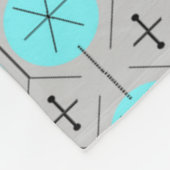Atomic Türkis Punkte Fleece-Decke Fleecedecke (Ecke)