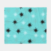 Atomic Türkis Sternenexplosionen Fleece-Decke Fleecedecke (Vorderseite (Horizontal))