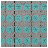 Atomic Turquoise Dots Fabric Stoff (Muster)