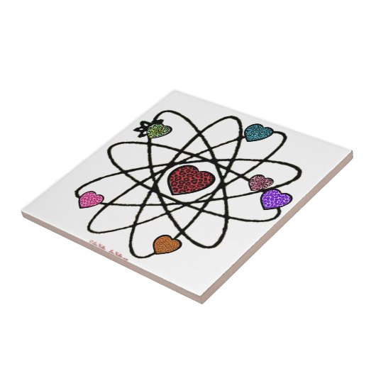 Atomic Valentine Leopard Print Hearts Fliese (Seite)