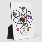 Atomic Valentine Leopard Print Hearts Fotoplatte (Seite)