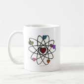Atomic Valentine Leopard Print Hearts Kaffeetasse (Links)