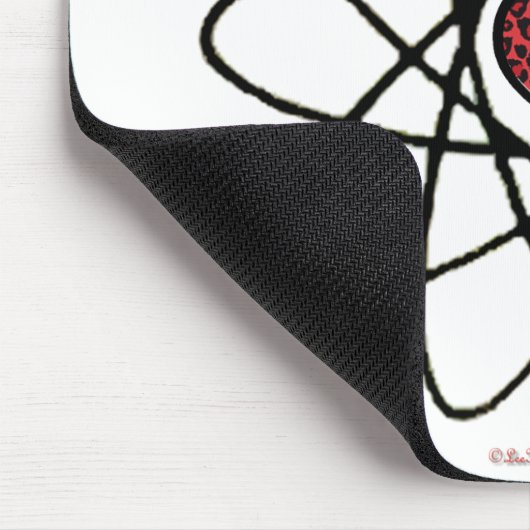 Atomic Valentine Leopard Print Hearts Mousepad (Ecke)