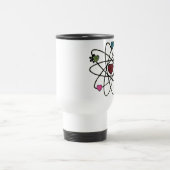 Atomic Valentine Leopard Print Hearts Reisebecher (Mittel)