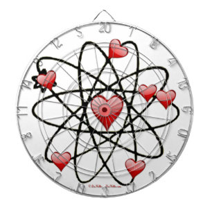 Atomic Valentine Red Hearts Dartscheibe