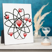 Atomic Valentine Red Hearts Fotoplatte (Seite)