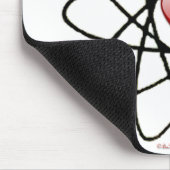 Atomic Valentine Red Hearts Mousepad (Ecke)