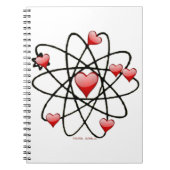 Atomic Valentine Red Hearts Notizblock (Vorderseite)