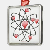 Atomic Valentine Red Hearts Ornament Aus Metall (Links)
