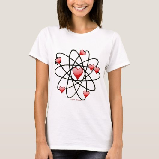 Atomic Valentine Red Hearts T-Shirt (Vorderseite)