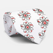 Atomic Valentine Rote Herzen Krawatte (Gerollt)