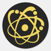 Atomic Wonk Runder Aufkleber (Vorderseite)