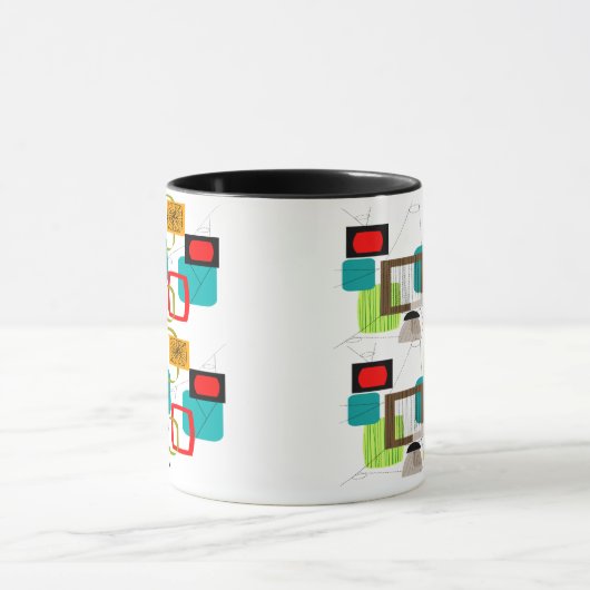 Atomisch Inspiriert abstraktes Design Tasse (Zentrum)