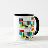 Atomisch Inspiriert abstraktes Design Tasse (VorderseiteRechts)
