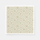 Atomisch Inspiriertes Muster Mitte des Jahrhundert Serviette (Vorderseite)