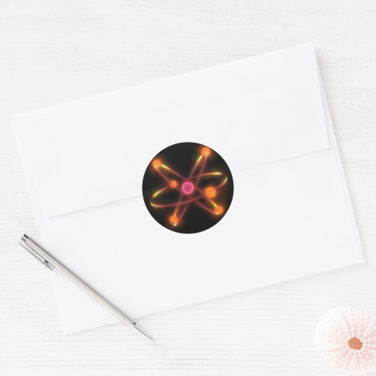 atomisch runder aufkleber (Umschlag)