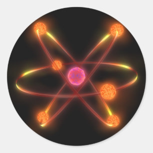 atomisch runder aufkleber