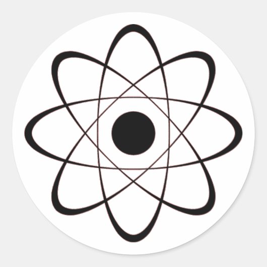 atomisch runder aufkleber (Vorderseite)