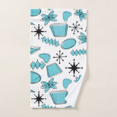 Atomisch türkisfarben, schwarz und weiß des MCM Badhandtuch Set (Handtuch)