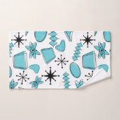 Atomisch türkisfarben, schwarz und weiß des MCM Badhandtuch Set (Handtuch)