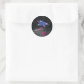 Atomische Blume Runder Aufkleber (Tasche)