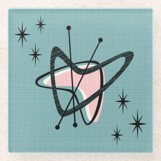 Atomische Boomerangs und Sternexplosionen des Mitt Glasuntersetzer (Vorderseite)