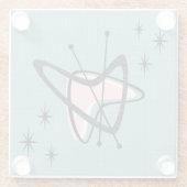 Atomische Boomerangs und Sternexplosionen des Mitt Glasuntersetzer (Rückseite)