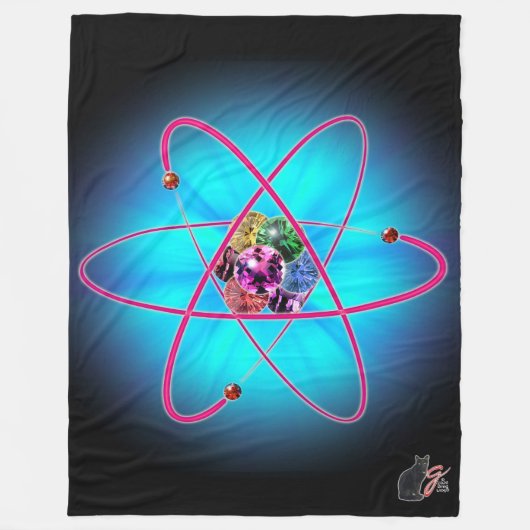 Atomische Juwelen Fleecedecke (Vorderseite)