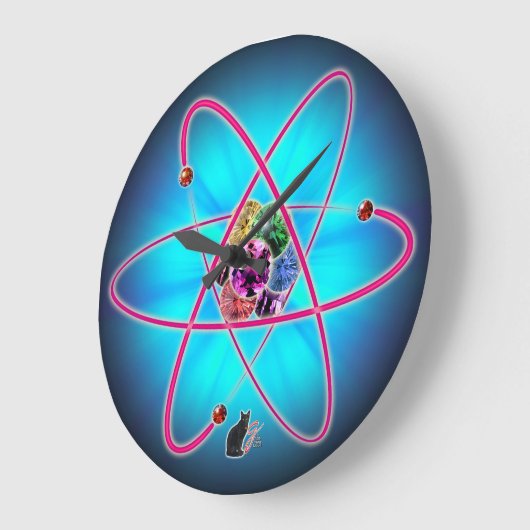 Atomische Juwelen Große Wanduhr (Winkel)