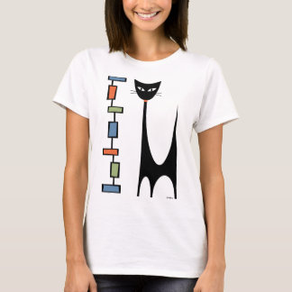 Atomische Katze mit Mod-Rechtecken 1 T-Shirt