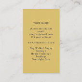 ATOMISCHE KATZE MITTE JAHRHUNDERT DIAMOND PET SITT VISITENKARTE (Rückseite)