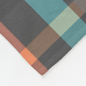 Atomische Mandarine Kariert Fleecedecke (Ecke)