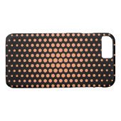 Atomische Mandarine Techno Dots Modern Black Case-Mate iPhone Hülle (Rückseite (Horizontal))