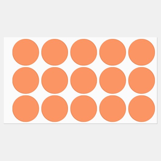 Atomische Mandarine (Vollfarbe) Etiketten (Blatt)