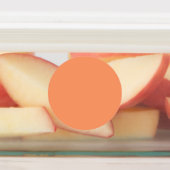 Atomische Mandarine (Vollfarbe) Etiketten (Befestigt)
