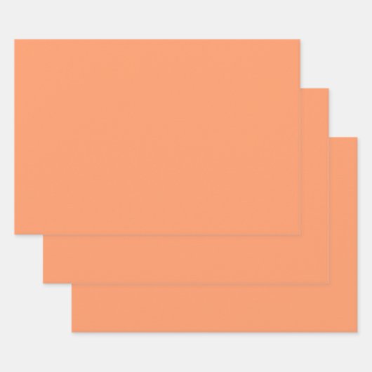 Atomische Mandarine (Vollfarbe) Geschenkpapier Set (Set)