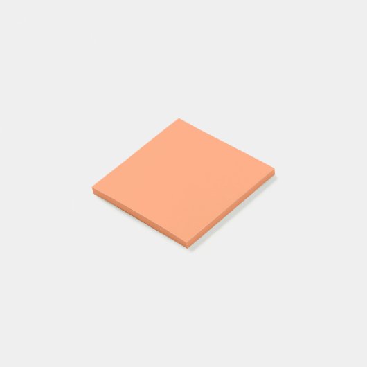 Atomische Mandarine (Vollfarbe) Post-it Klebezettel (angewinkelt)