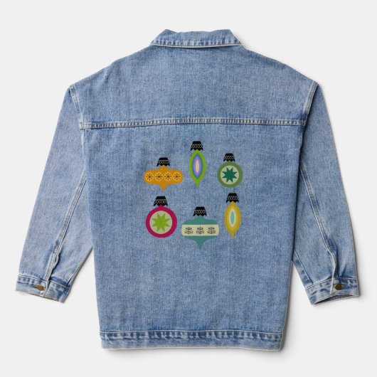 Atomische Ornamente Jeansjacke (Rückseite)