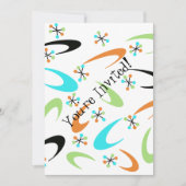 Atomische Party Einladung Mitte des Jahrhunderts (Vorderseite)